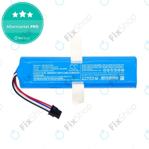Baterie pentru 360 S6 Pro, S9, X90, X95, Eufy Robovac L70 Hybrid, 6700mAh, Li-Ion, 14.4V, INR18650M26-4S2P, HQ