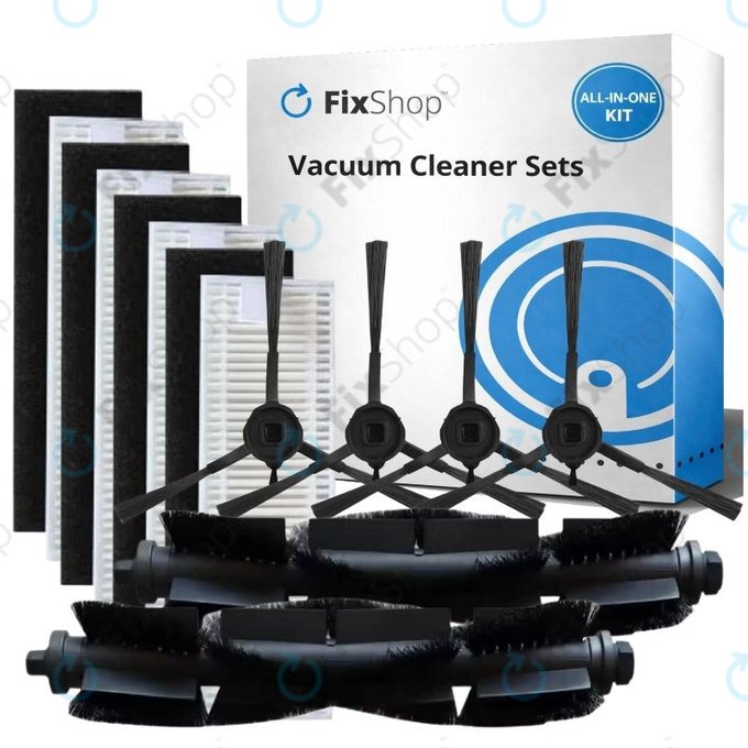 Set de piese de schimb pentru Rowenta X-Plorer S75s (2x Perii principale, 4x Filtre, 4x Perii laterale)