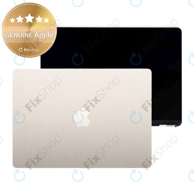 Display LCD pentru MacBook Air 13", A3240 (2025), cu sticlă frontală și capac, Starlight, 661-50104, Genuine Apple