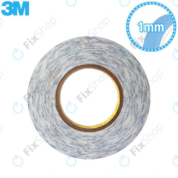 3M - Bandă adezivă pe ambele fete - 1mm x 50m (transparentă)