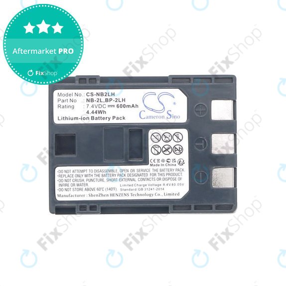Baterie pentru Canon EOS 350D, 400D, PowerShot S30, S60, S80, 600mAh, Li-Ion, 7.4V, NB-2LH, HQ