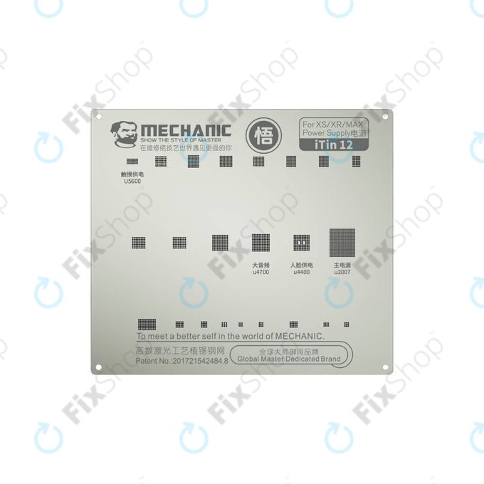 Mecanic iTin 12 - Șablon din Oţel Plăci de bază pentru iPhone XR, XS, XS Max