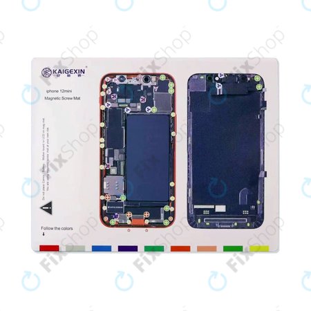Organizator magnetic de șuruburi cu diagramă (iPhone 12 mini)