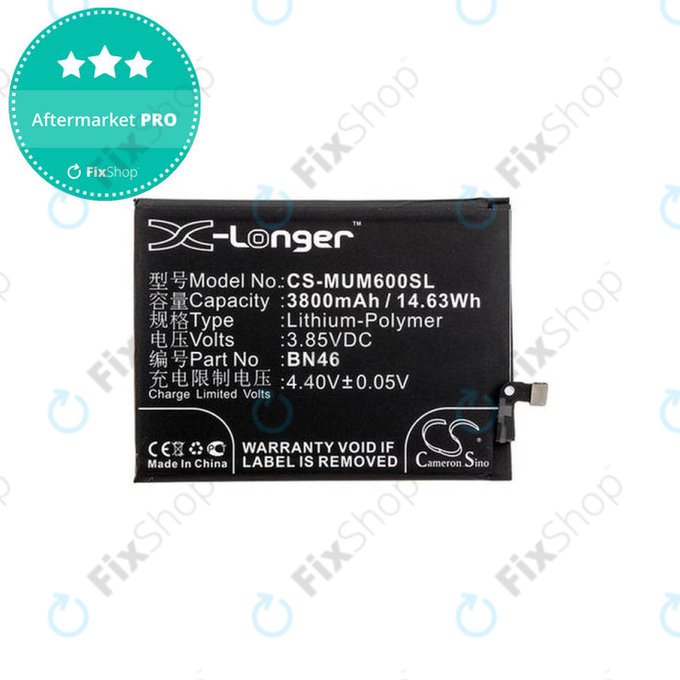 Xiaomi Redmi Note 8T, Redmi 7, Redmi 8A - Baterie BN46 3800mAh HQ