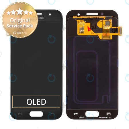 Samsung Galaxy A3 A320F (2017) - Ecran LCD + Sticlă Tactilă (Black Sky) - GH97-19732A, GH97-19753A Genuine Service Pack