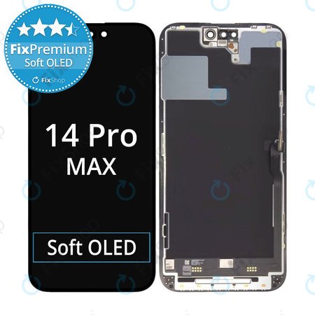 Apple iPhone 14 Pro Max - Ecran LCD + Sticlă Tactilă + Ramă Soft OLED FixPremium