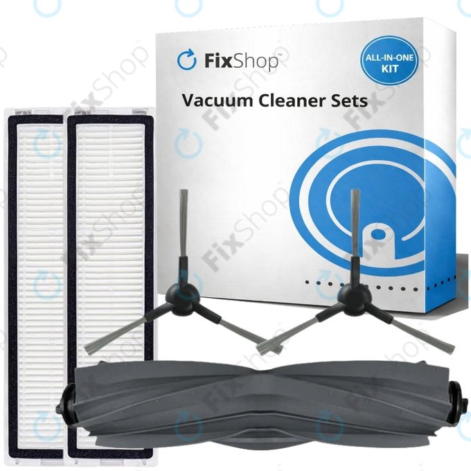 Set de piese de schimb pentru Xiaomi Dreame D9 Max Gen2, D10s, D10s Pro (1x Perie principală, 2x Filter, 2x Perie laterală – neagră)