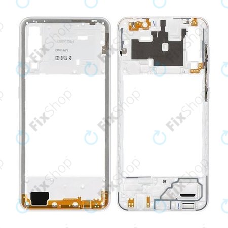 Samsung Galaxy A30s A307F - Ramă Mijlocie (Prism Crush White) - GH98-44765D Genuine Service Pack