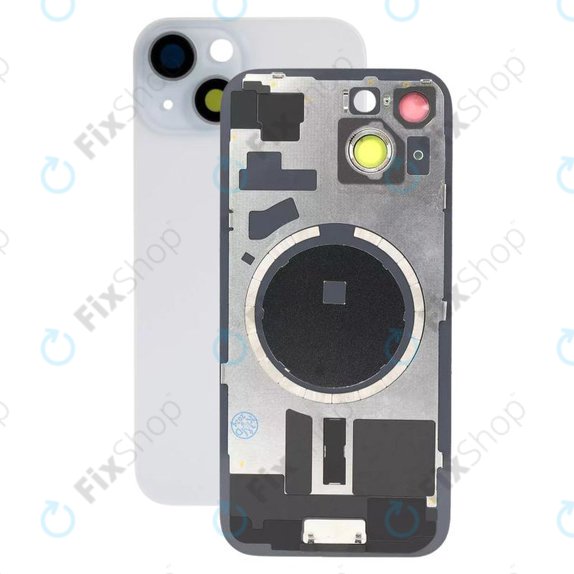 Apple iPhone 15 - Sticlă pentru carcasa din spate cu piese mici (Blue)