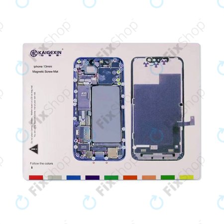 Organizator magnetic de șuruburi cu diagramă (iPhone 13 mini)