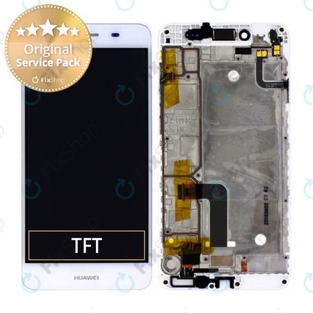 Huawei Y6 II Compact - Ecran LCD + Sticlă Tactilă + Ramă (White) - 97070PMV, 97070PEK Genuine Service Pack