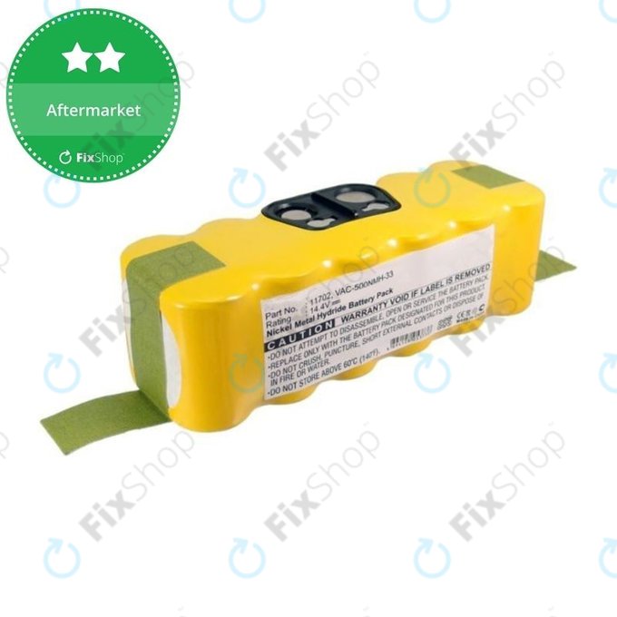 iRobot Roomba 500, 600, 700, 800, 900-series, R3, Scooba 450, Vileda 137173 - Baterie 11702, GD-Roomba-500, VAC-500NMH-33 Ni-MH 14.4V 3500mAh