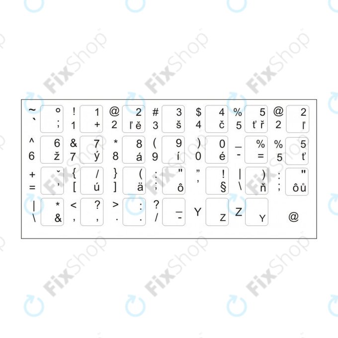 Autocolante CZ / SK (pentru KBD negru) Genuine Service Pack