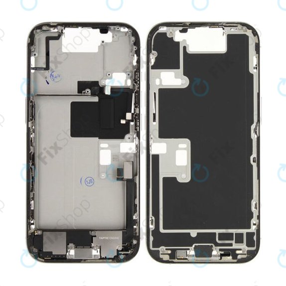 Apple iPhone 16 Pro - Ramă mijlocie + Butoane de pornire + Volum (White Titanium)