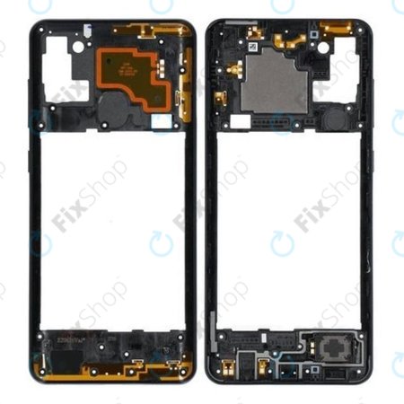 Samsung Galaxy A21s A217F - Ramă Mijlocie (Black) - GH97-24663A Genuine Service Pack