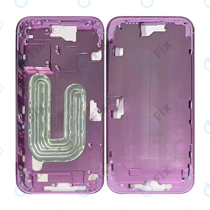 Apple iPhone 16 Plus - Ramă mijlocie + Butoane de pornire + Volum (Pink)