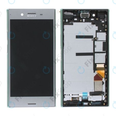 Sony Xperia XZ Premium Dual G8142 - Ecran LCD + Sticlă Tactilă + Ramă (Argintiu) - 1307-9861