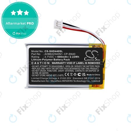 Baterie pentru Sennheiser Momentum 2.0, 3.0, Urbanite XL, 600mAh, Li-Pol, 3.7V, AHB622540N1, HQ