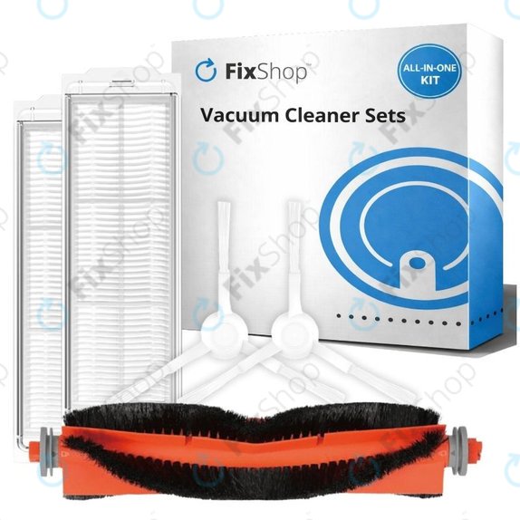 Set de piese de schimb pentru Xiaomi Robot Vacuum S10, S10 EU, S12 (1x Perie principală, 2x Filtre, 2x Perii laterale)