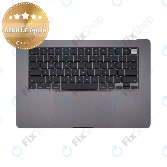 Ramă superioară tastatură pentru MacBook Air 15", A3114 (2023), cu tastatură US și baterie, Space Gray, 661-34895, Genuine Apple