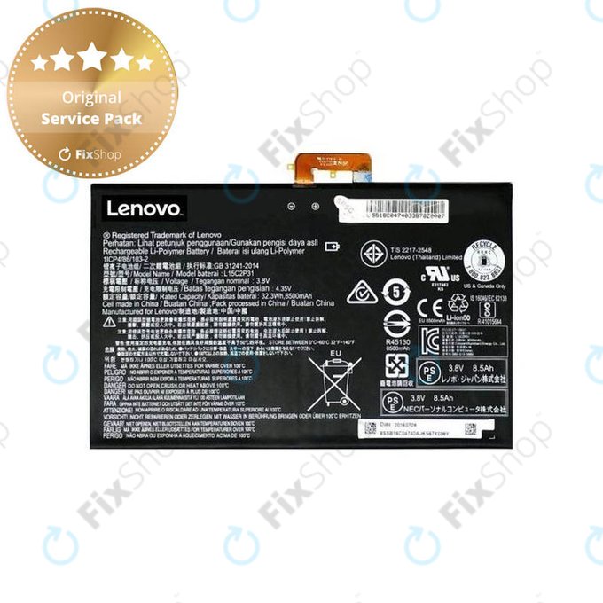 Lenovo Yoga Book YB1-X90L - Baterie L15C2P31 8500mAh - 77055339 Genuine Service Pack