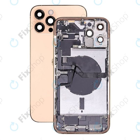 Apple iPhone 12 Pro Max - Carcasă Spate cu Piese Mici (Gold)
