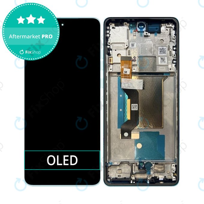 Motorola Edge 60 Fusion - Ecran LCD + Sticlă Tactilă + Ramă (Amazonite) OLED