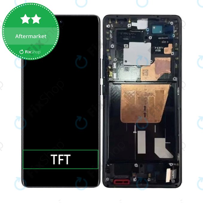 Vivo X80 Pro 5G V2185A V2145 - Ecran LCD + Sticlă Tactilă + Ramă (Cosmic Black) TFT