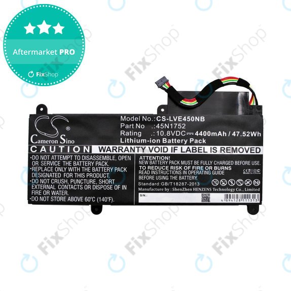 Baterie pentru Lenovo ThinkPad E450, E455, E460, E465, T470p, ThinkPad Edge E450 i7, 4400mAh, Li-Ion, 10.8V, 45N1752, HQ