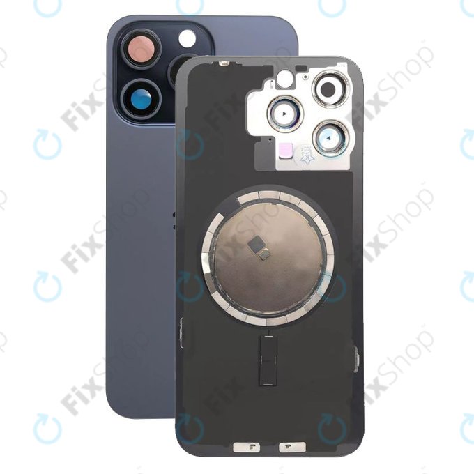 Apple iPhone 15 Pro Max - Sticlă pentru carcasa din spate cu piese mici (Blue Titanium)