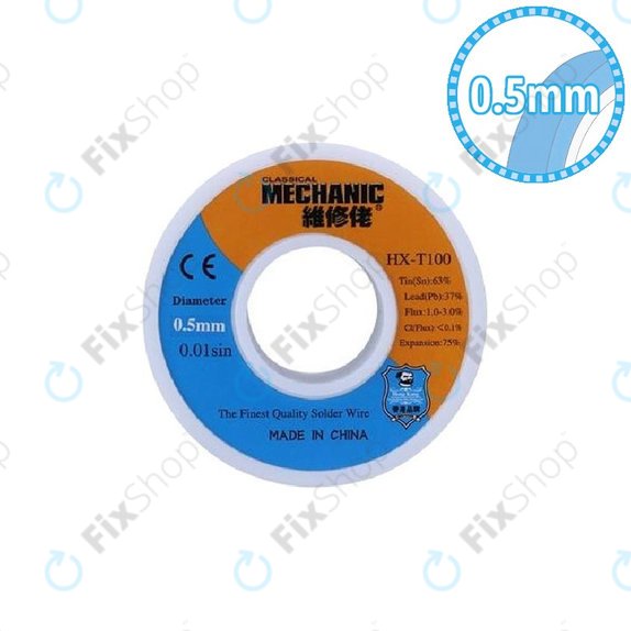 Mechanic HX-T100 - Sârmă de lipit vârf Sn/Pb - 0,5 mm
