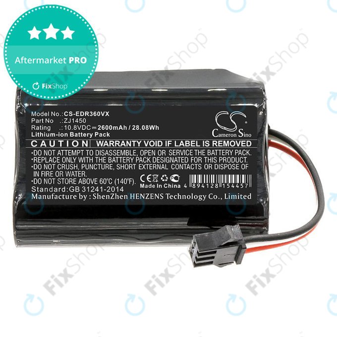 Baterie pentru Ecovacs D36, DA60, DA611, DB35, TCR360, 2600mAh, Li-Ion, 10.8V, ZJ1450, HQ