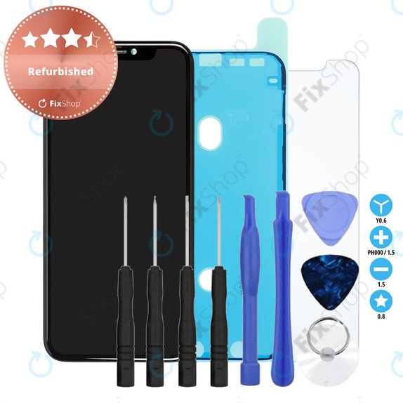 Apple iPhone 11 - Ecran LCD + Sticlă Tactilă + Ramă Refurbished + Autocolant sub LCD + Geam securizat + Set de Unelte - Multipack