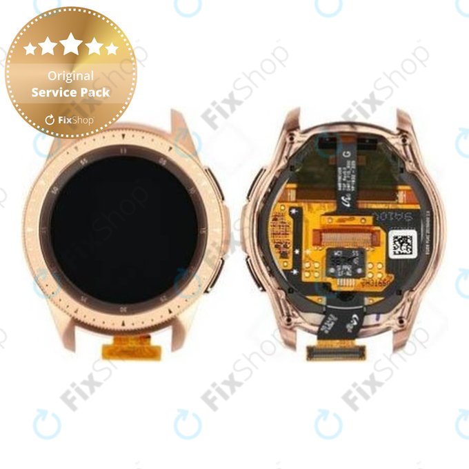 Samsung Galaxy Watch 42mm R810 - Ecran LCD + Sticla Tactilă + Ramă (Rose Gold) - GH97-22290B Genuine Service Pack