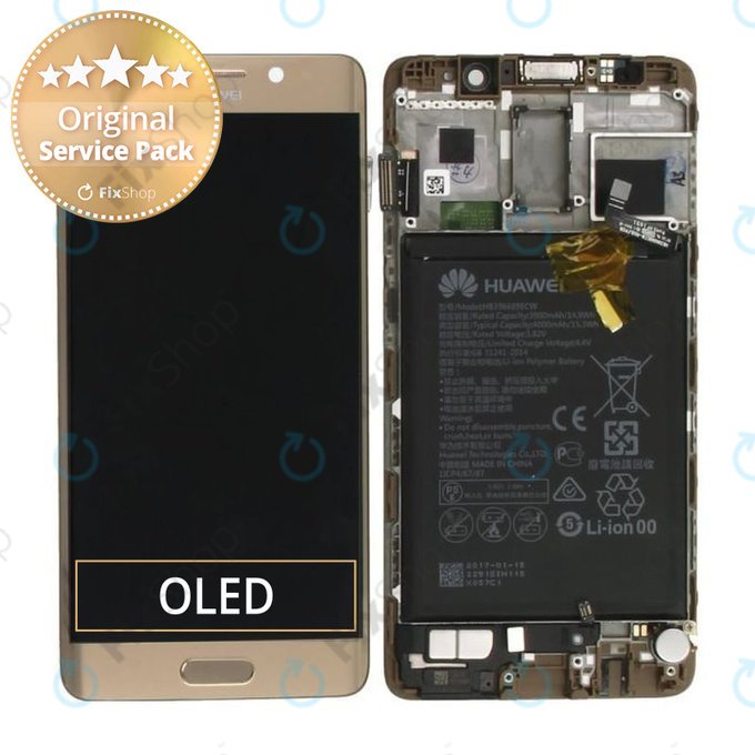 Huawei Mate 9 Pro - Ecran LCD + Sticlă Tactilă + Ramă + Baterie (Haze Gold) - 02351CQV