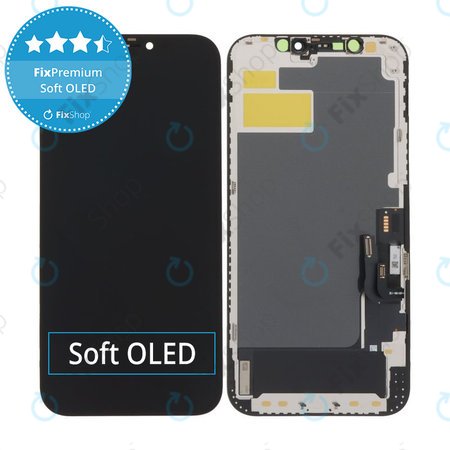 Ecran Soft OLED pentru iPhone 12, 12 Pro - Sticlă Tactilă + Ramă, DIAGNOSTIC