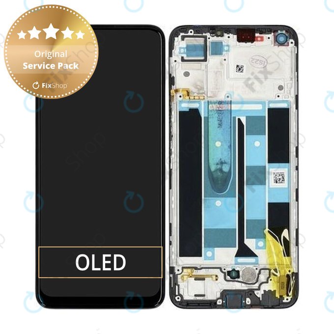 Realme 8 RMX3085 - Ecran LCD + Sticlă Tactilă + Ramă (Cyber Black) - 4906919 Genuine Service Pack