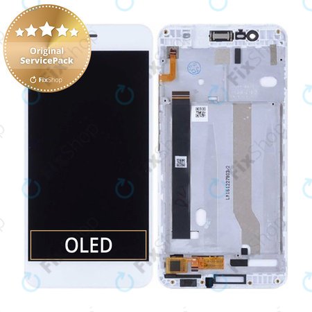 Asus Zenfone 3 Max ZC520TL - Ecran LCD + Sticlă Tactilă + Ramă (Glacier Silver) - 90AX0087-R20010, 90AX0084-R20010 Genuine Service Pack