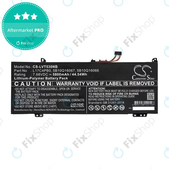 Baterie pentru Lenovo Air 14, Flex 6, Ideapad 530, Yoga 530, 5800mAh, Li-Pol, 7.68V, L17C4PB0, HQ