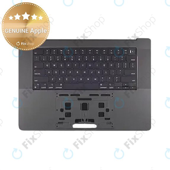 Ramă superioară tastatură pentru MacBook Pro 16", A3403 (2024), cu tastatură US și baterie, Space Black, 661-42823, Genuine Apple