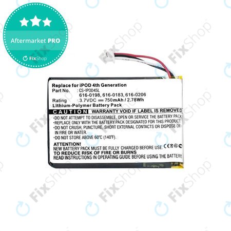 Apple iPod (4th Gen) - Baterie 616-0183 750mAh HQ