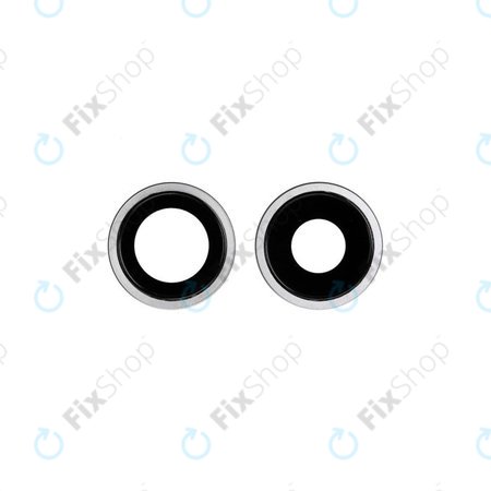 Apple iPhone 11 - Sticlă Cameră Spate cu Ramă (White) - 2buc
