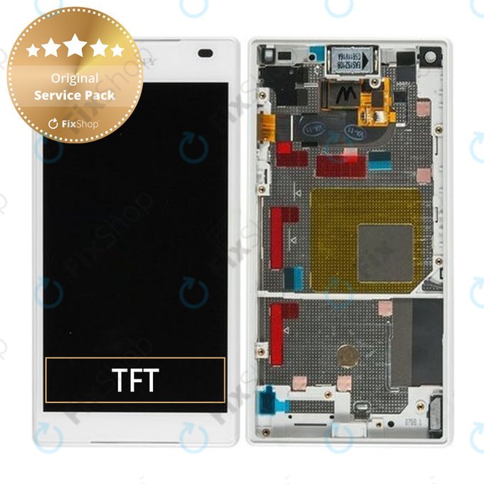 Sony Xperia Z5 Compact E5803 - Ecran LCD + Sticlă Tactilă + Ramă (White) - 1297-3732 Genuine Service Pack