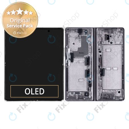 Samsung Galaxy Z Fold 2 F916B - Ecran LCD + Sticlă Tactilă + Ramă (Mystic Gray) - GH82-23968D Genuine Service Pack