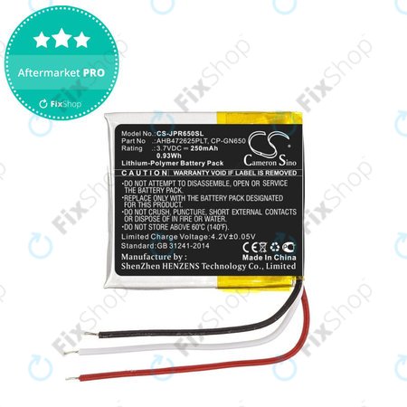 Baterie pentru Jabra Evolve 65, 80, 250mAh, Li-Pol, 3.7V, AHB472625PLT, HQ