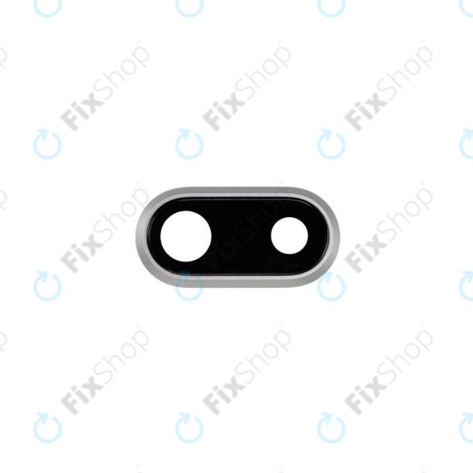 Apple iPhone 8 Plus - Sticlă Cameră Spate cu Ramă (Silver)