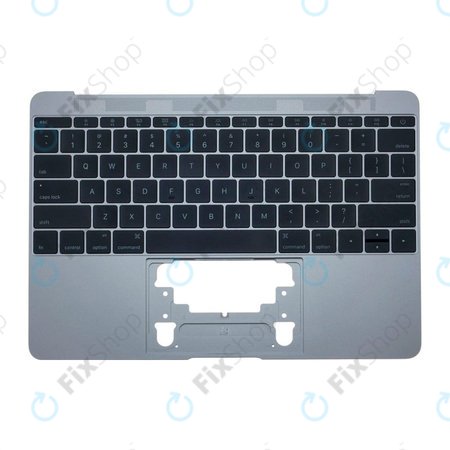 Apple MacBook 12" A1534 (Early 2015 - Mid 2017) - Superior Ramă Tastatură + Tastatură US (Space Gray)