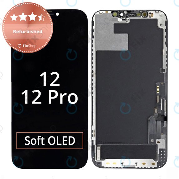 Ecran pentru iPhone 12, 12 Pro, Sticlă tactilă cu ramă, Refurbished
