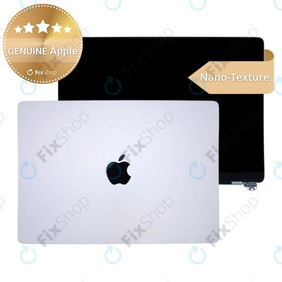 Display LCD pentru MacBook Pro 14", A3112, A3185 (2024), cu sticlă frontală și capac, Nano-Texture, Silver, 661-41793, Genuine Apple