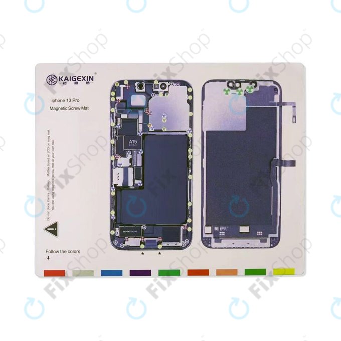 Organizator magnetic de șuruburi cu diagramă (iPhone 13 Pro)